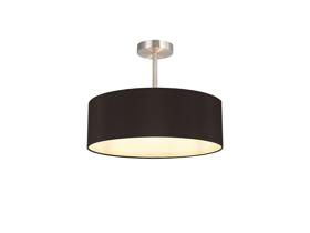 DK0713  Baymont 45cm Semi Flush 3 Light Satin Nickel, Black/White